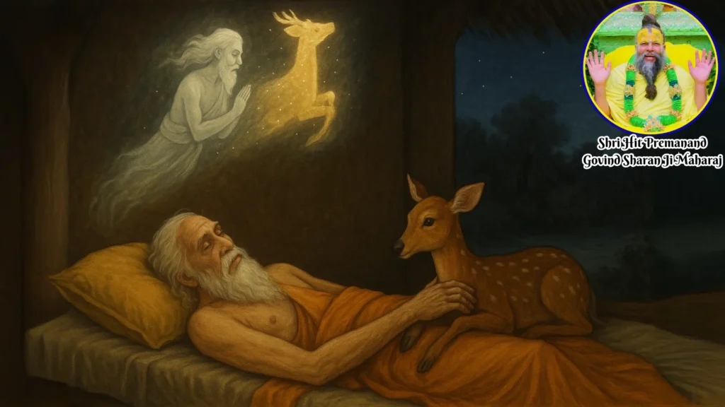 king bharat passes away and becomes a deer